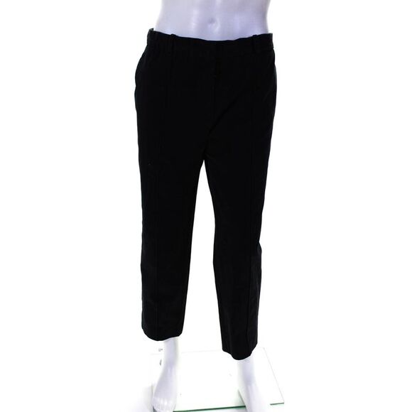 Loro Piana Other - Loro Piana Womens Wool Pleated Front Straight Leg Trousers Pants Navy Blue Size